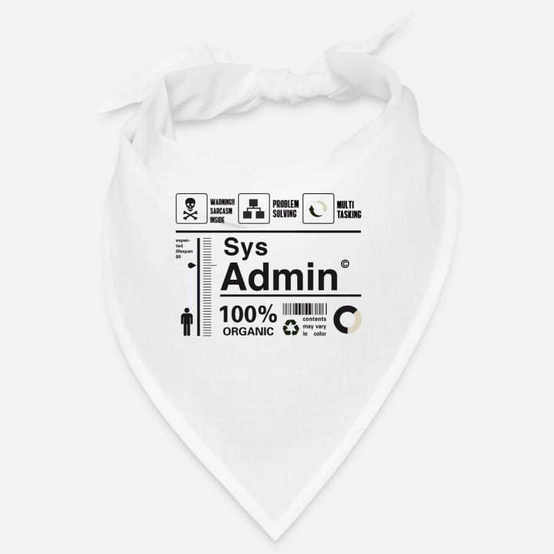 administrateur système ordinateur nerd pc kit programmeur humour lo - Bandana - blanc