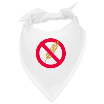 Kein Weizen-Passahfest-jüdisches Feier-Geschenk - Bandana - Weiß - Vorne