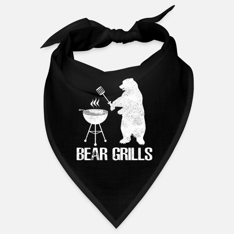 Bear Grills - Bär beim grillen oder BBQ Barbecue Bandana