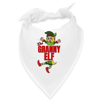 The Granny Elf Elfe Partnerlook Weihnachtself - Bandana - Weiß - Vorne