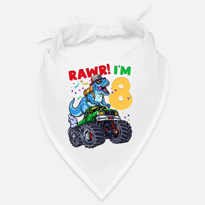 8. Geburtstag T-Rex Monstertruck Bandana