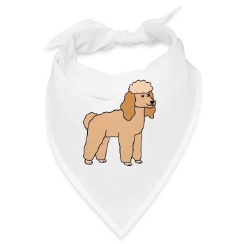 Pudel Hund Hunderasse - Bandana - Weiß - Vorne