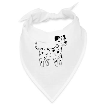 Dalmatiner - Bandana - Weiß - Vorne
