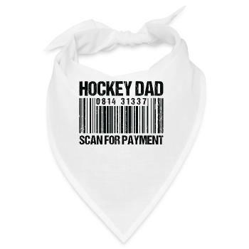 Hockey Dad Scan Zur Zahlung - Bandana - Weiß - Vorne