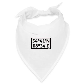 Föhr Koordinaten - Bandana - Weiß - Vorne