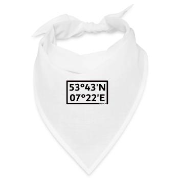 Baltrum Koordinaten - Bandana - Weiß - Vorne
