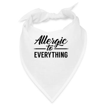 Lustig Allergisch Sprüche Allergiker Allergie - Bandana - Weiß - Vorne