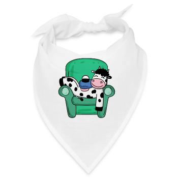Kuh - Bandana - Weiß - Vorne