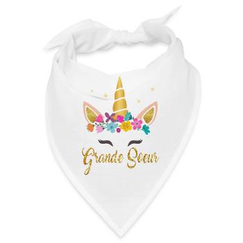 Chemise de grande soeur, nouveau cadeau de grande - Bandana - Weiß - Vorne