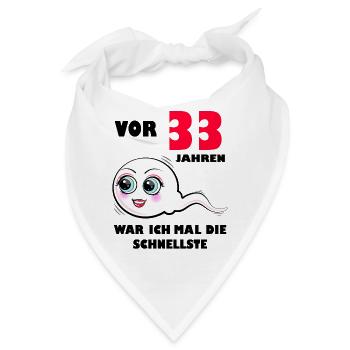 33 Geburtstag 33. Jubiläum 33. Ehrentag Geschenk - Bandana - Weiß - Vorne