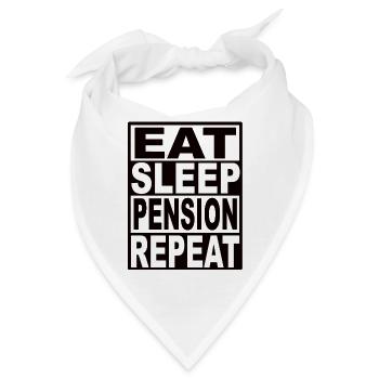 Eat Sleep Pension Repeat - Bandana - Weiß - Vorne