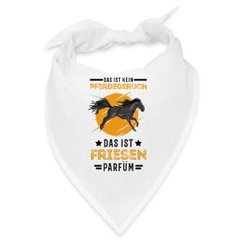 Friesenpferd Parfüm Friesen Pferd - Bandana - Weiß - Vorne