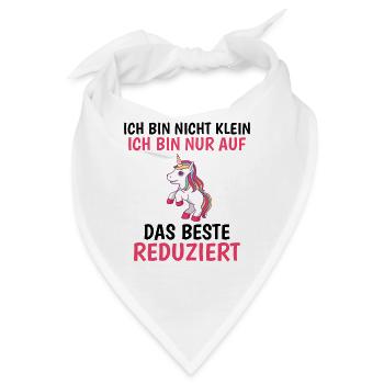 Bin nicht klein bin nur auf das beste reduziert - Bandana - Weiß - Vorne