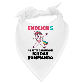 Endlich 5 ab jetzt übernehme ich das Kommando - Bandana - Weiß - Vorne