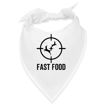 Fast Food Hirschjagd - Bandana - Weiß - Vorne
