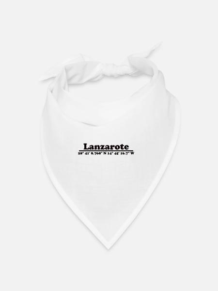 Coordonnées de Lanzarote - Bandana - blanc
