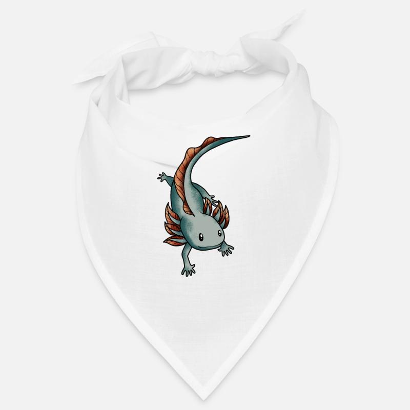 Axolotl Salamander - Bandana - Weiß