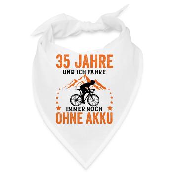 35 Geburtstag 35 Ehrentag 35 Jubiläum Radsport - Bandana - Weiß - Vorne