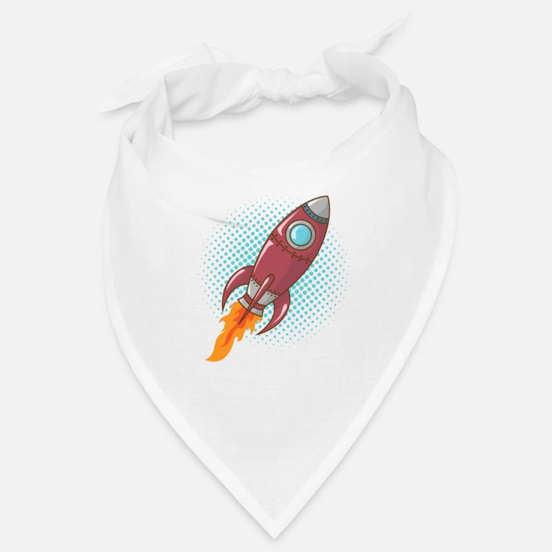 Comic Rocket Spaceship Spacecraft Missile Bandana