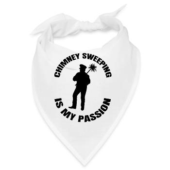 Schornsteinfeger Essenkehrer Geschenk Kaminkehrer - Bandana - Weiß - Vorne