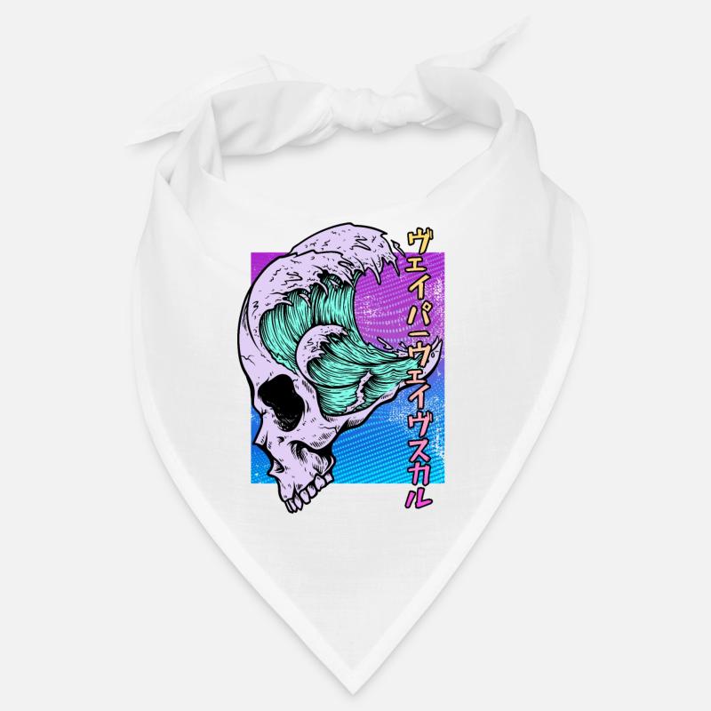 Kaganawa Great Wave Pastel Goth Schädel Vaporwave Bandana