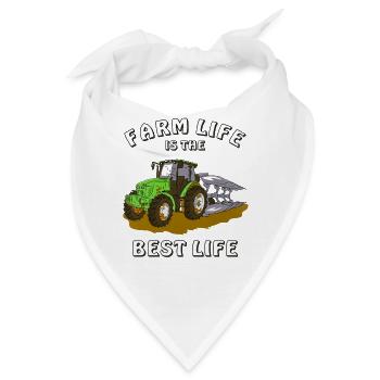 TRAKTOR PFLUG FARM LIFE IS THE BEST LIFE - Bandana - Weiß - Vorne
