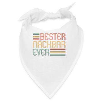 Bester Nachbar ever Nachbarn Nachbar - Bandana - Weiß - Vorne