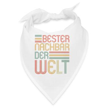 Bester Nachbar der Welt Nachbarn Nachbar - Bandana - Weiß - Vorne