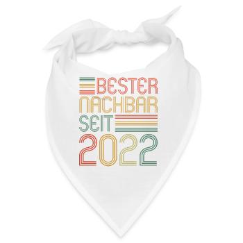 Bester Nachbar seit 2022 Nachbarn Nachbar - Bandana - Weiß - Vorne