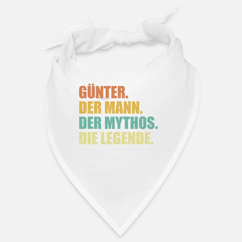 Günter Name Spruch Geschenk - Bandana - Weiß