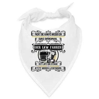 lkw fahrer beruf fernfahrer legendärer truck lkw - Bandana - Weiß - Vorne