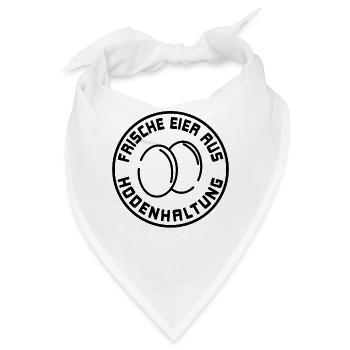 Frische Eier aus Bodenhaltung - Bandana - Weiß - Vorne