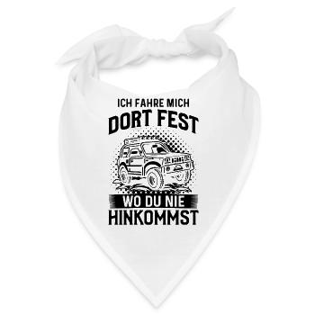 Offroader Offroad Spruch Outdoor Witz Dachzelt - Bandana - Weiß - Vorne