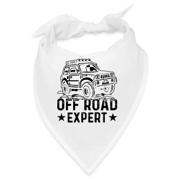 Allradantrieb Spruch Geländewagen Offroad - Bandana - Weiß - Vorne