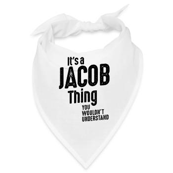 Es ist ein Jacob Ding Lustiger personalisierter Geburtstag - Bandana - Weiß - Vorne