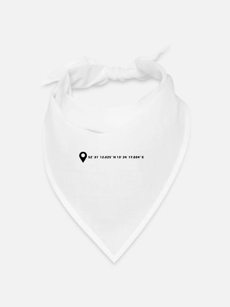 Berlin Coordinates - Bandana - white - Front