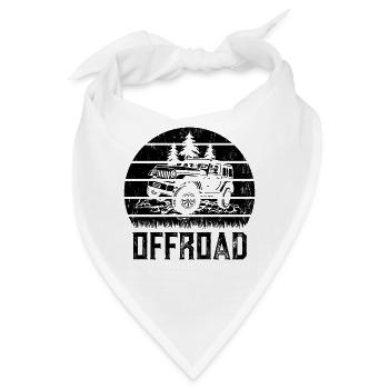 Offroad Urlaub Geländewagen Offroader Outdoor - Bandana - Weiß - Vorne