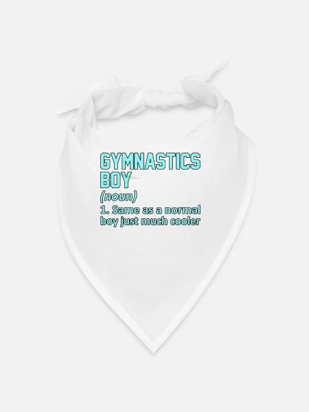 Gymnastics Boy Definition Gymnast Gymnastic Lover - Bandana - white
