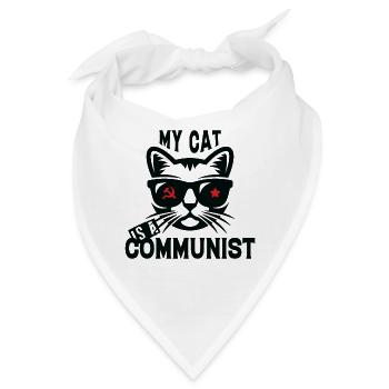 Meine Katze Ist Ein Kommunist - Bandana - Weiß - Vorne