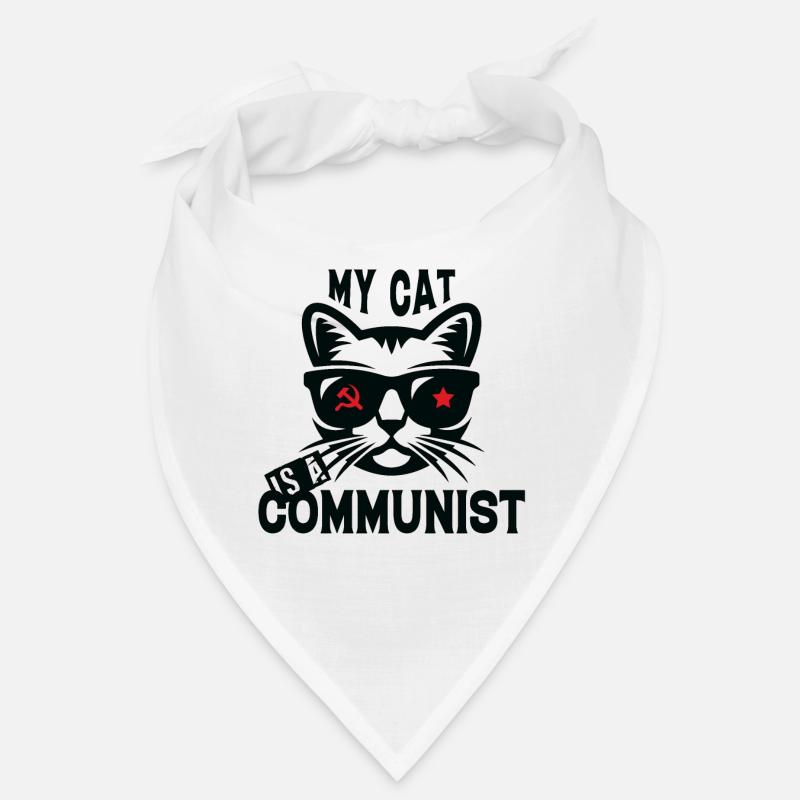 Mon chat est communiste - Bandana - blanc