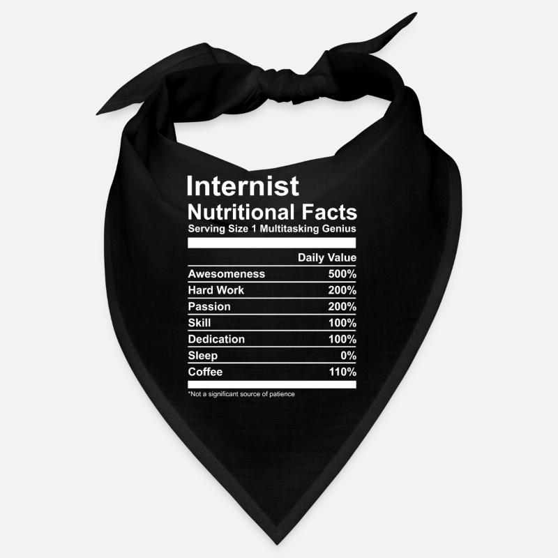 Internist Nutritional Facts Tee Bandana