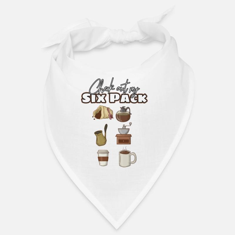 Kaffee - Bandana - Weiß