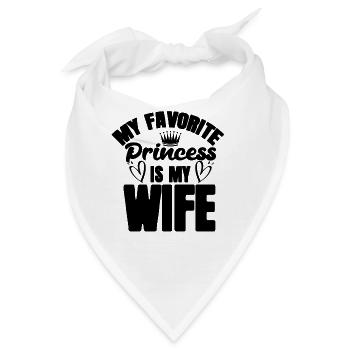 wife princess - Bandana - Weiß - Vorne