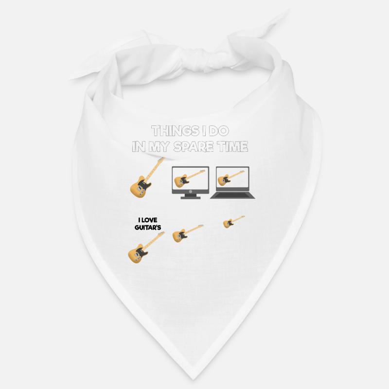 Gitarre - Bandana - Weiß