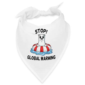 Klimawandel Klimaschutz - Bandana - Weiß - Vorne