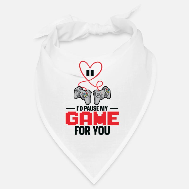 I'd Pause My Game For You Valentinstag Gaming Bandana