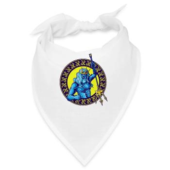 Gott des Meeres Poseidon - Bandana - Weiß - Vorne