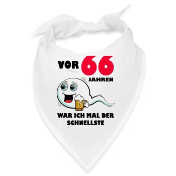 66. Geburtstag lustig 66.Ehrentag 66. Jubiläum - Bandana - Weiß - Vorne