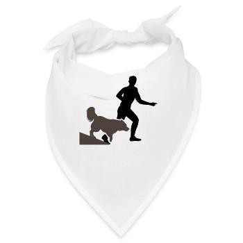 Hundetraining Hundeerziehung Hundeschule Geschenk - Bandana - Weiß - Vorne