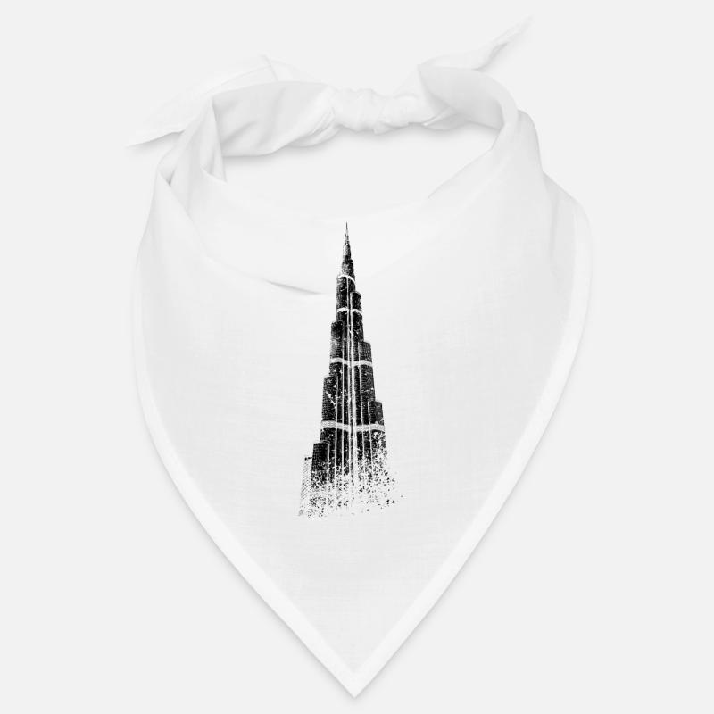 Dubaï Burj Khalifa Vintage Silhouette Émirat EAU Bandana